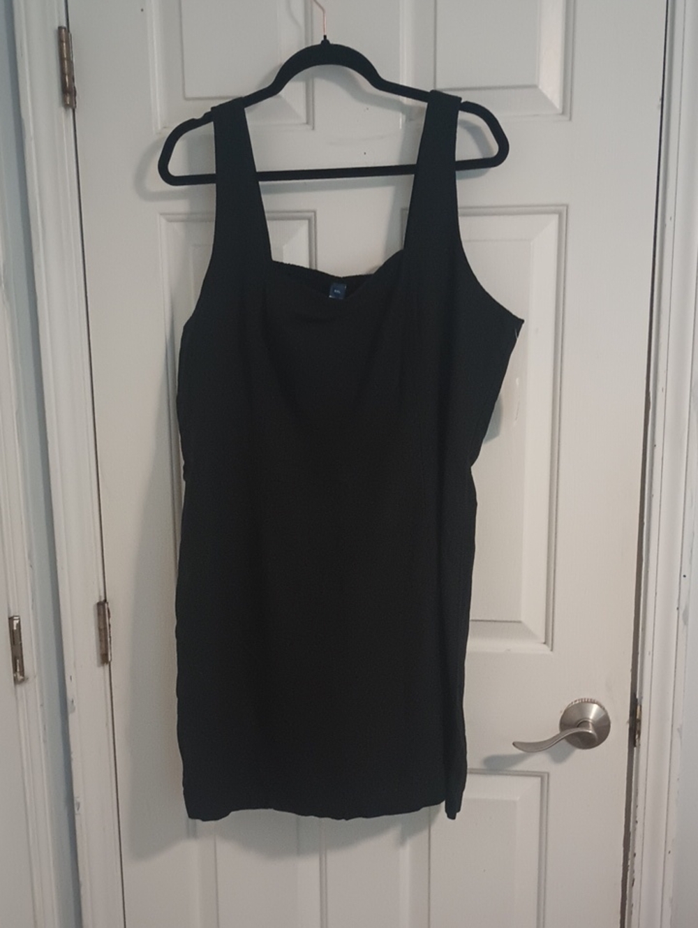 Old Navy Black linen blend Elastic Neckline dress